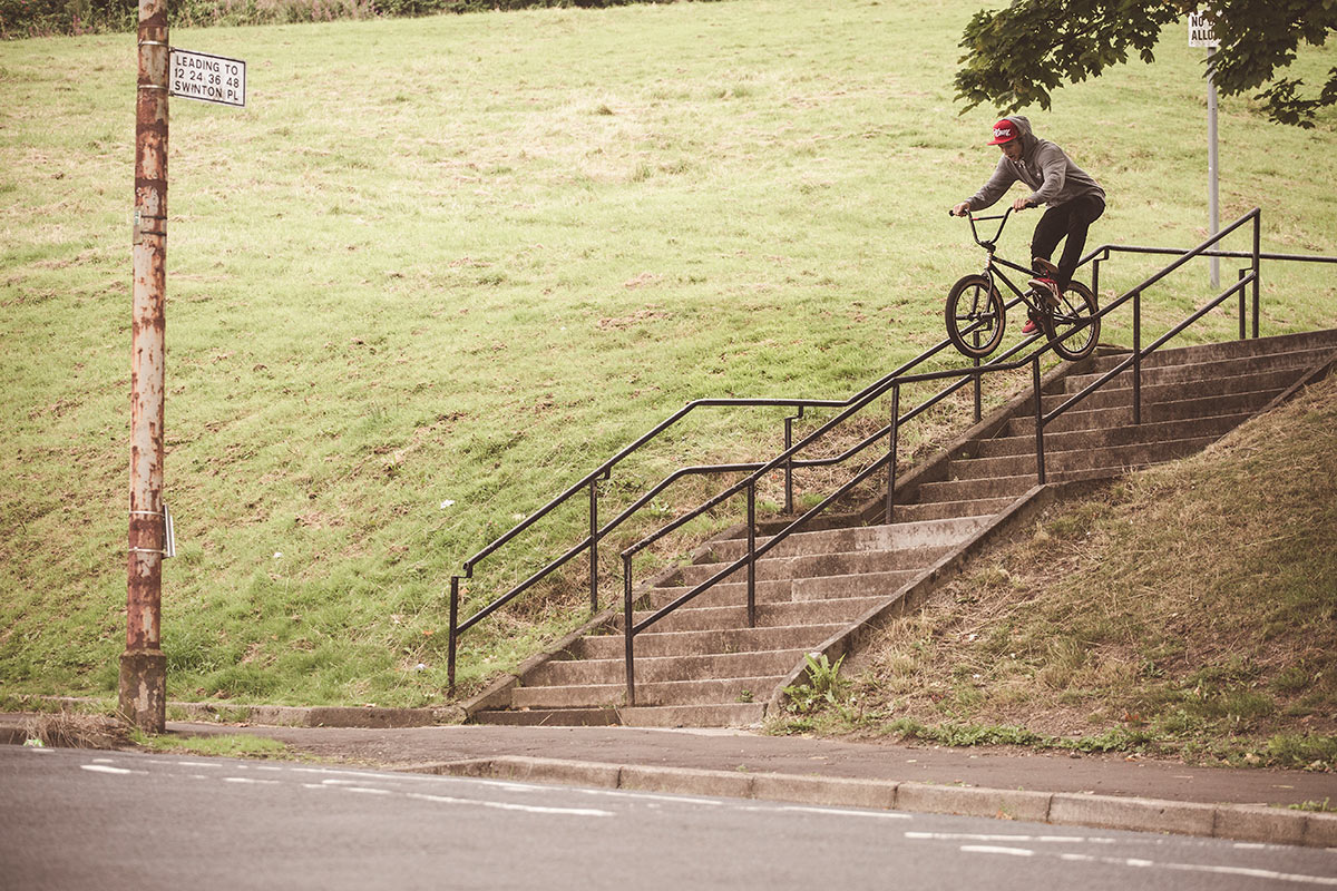 A gnarly ice on an even gnarlier Glasgow kink rail