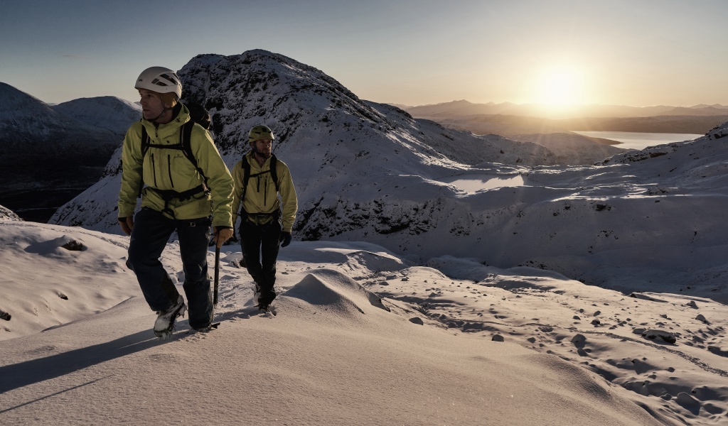 Winter mountaineering in Scotland Isle of Skye