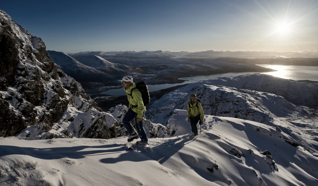 Winter mountaineering in Scotland Isle of Skye