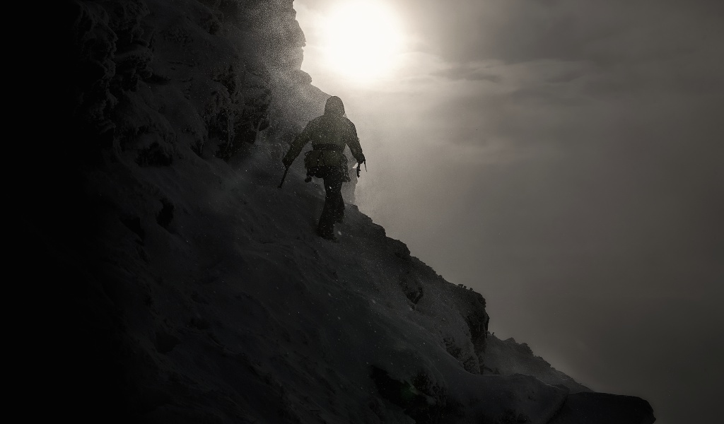 Scottish winter climbing, Isle of Skye, Scotland