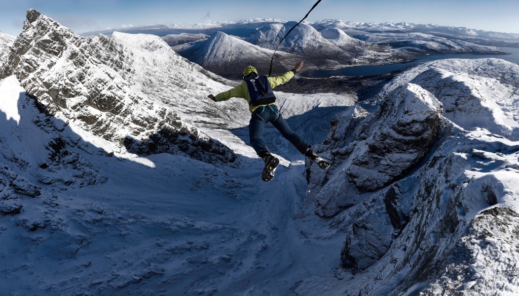 Base jumping, Isle of Skye, Scotland, The Great Prow