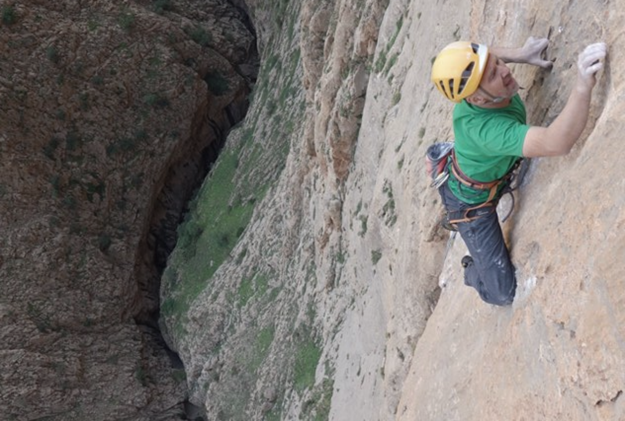 Rock climbing in Morocco
