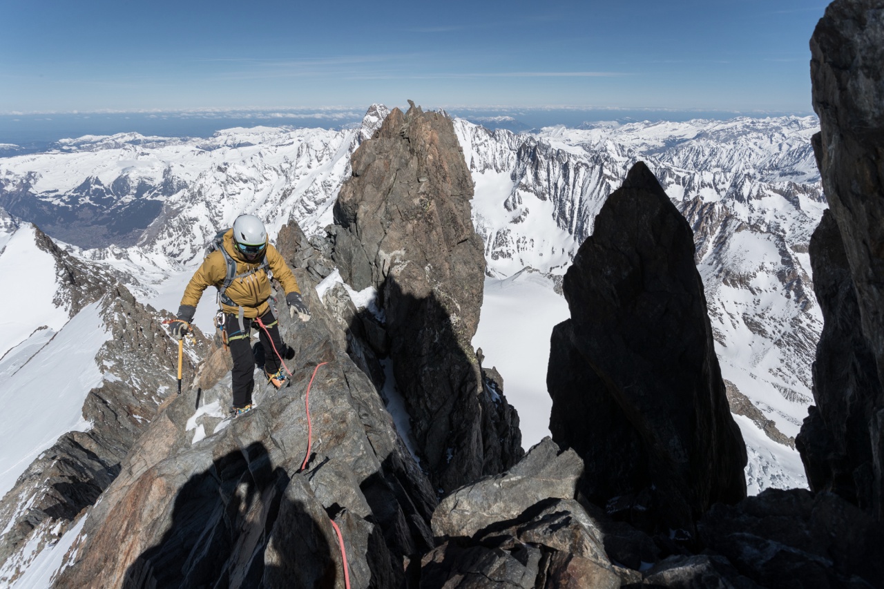 Climbing the Finsteraarhorn NW Ridge